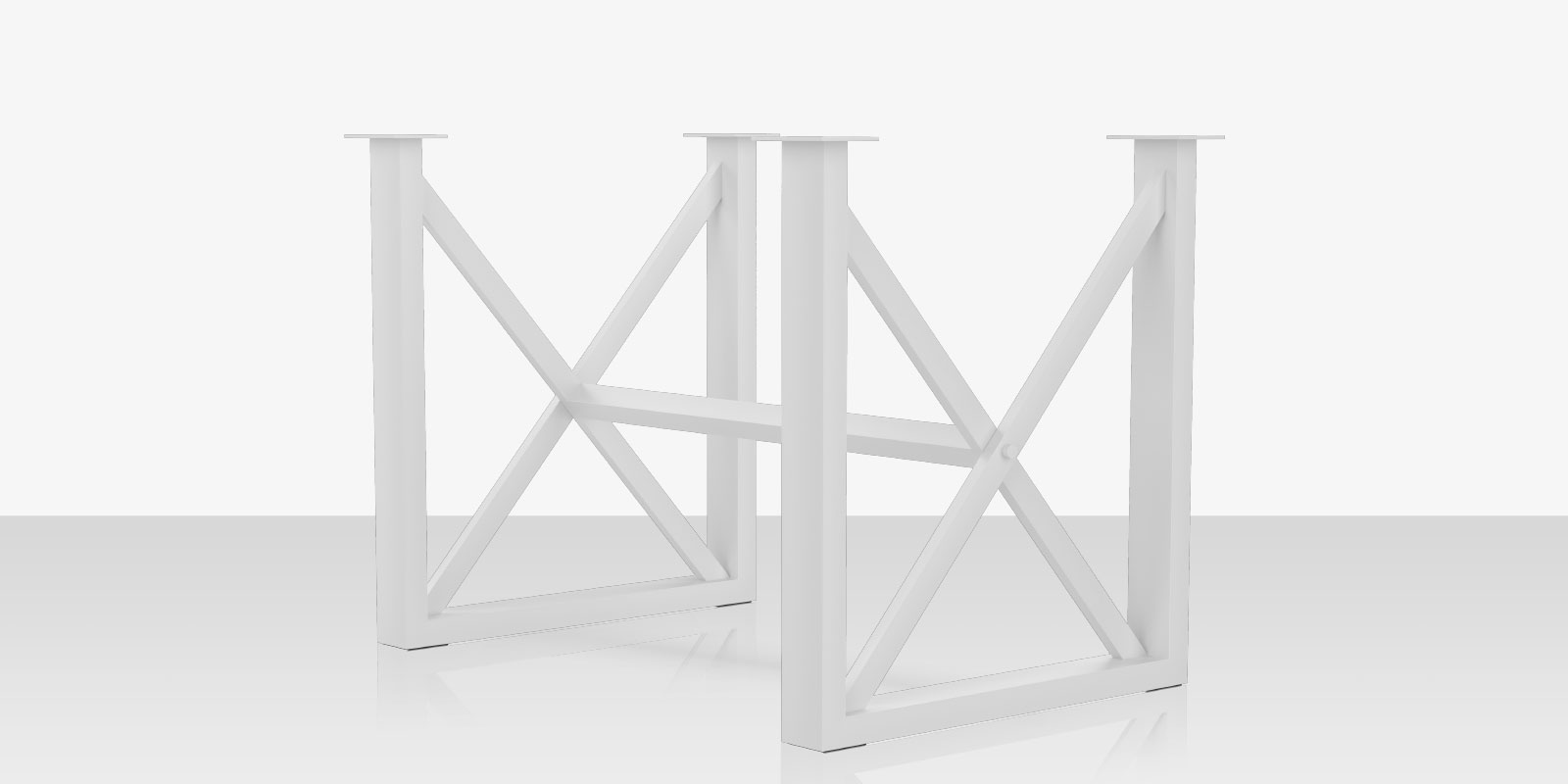 Square X Style Bar Table Base